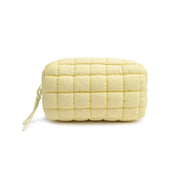 Quilted Puffer Nylon Cosmetic Pouch