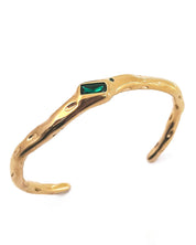 Burke Crystal Cuff Bracelet || Green