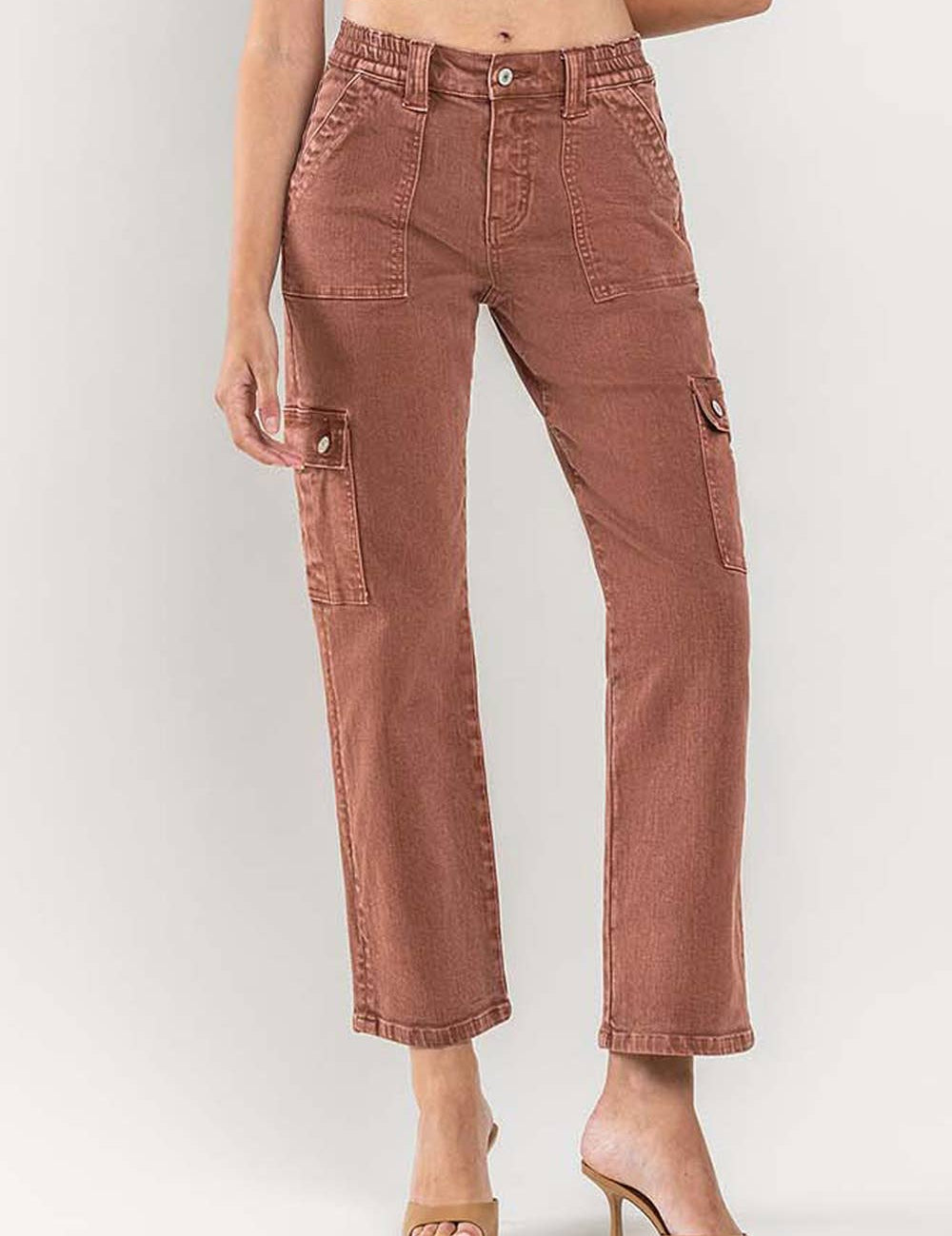 High Rise Cargo | brick red
