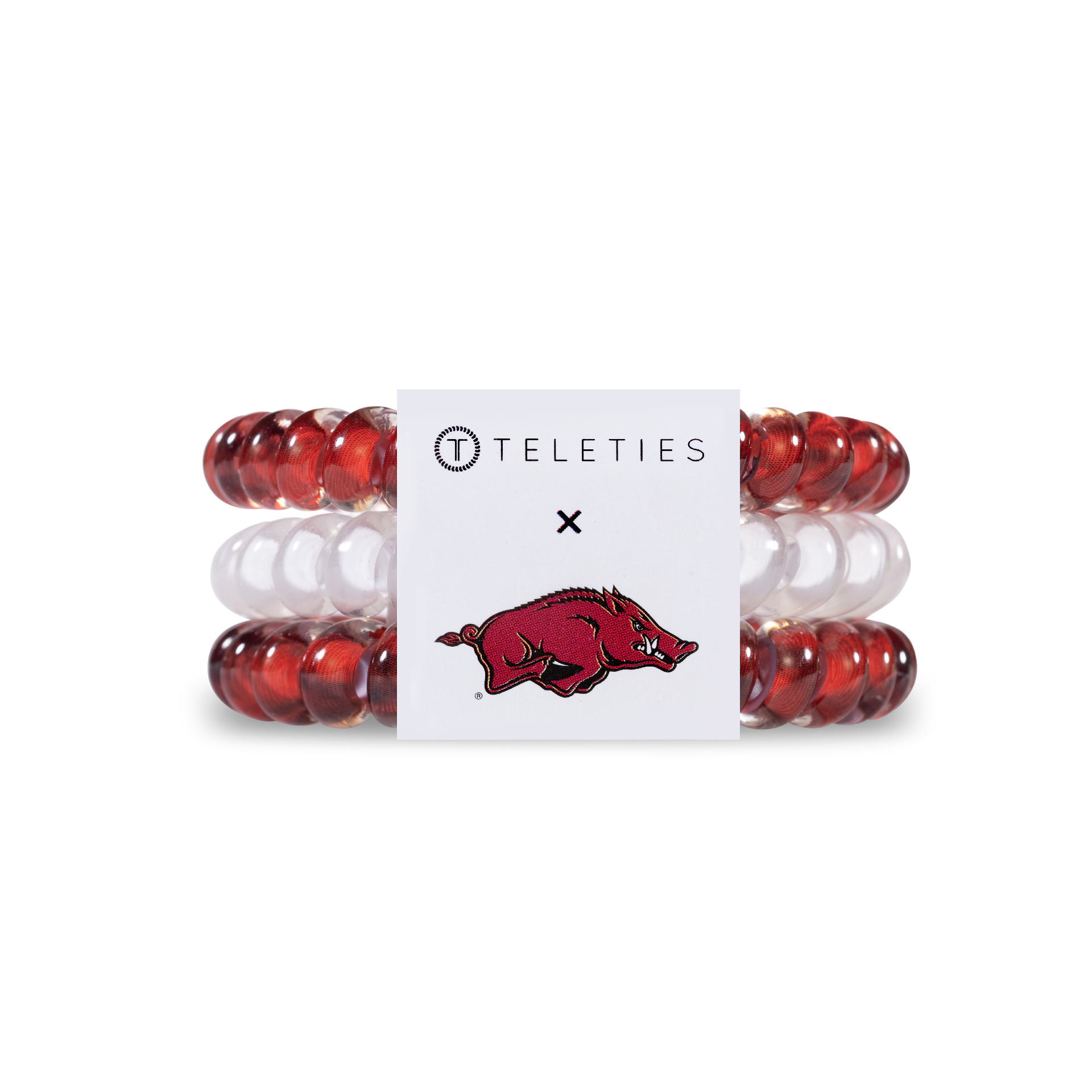 Spiral Hair Coils | Small | University of Arkansas Hair Ties