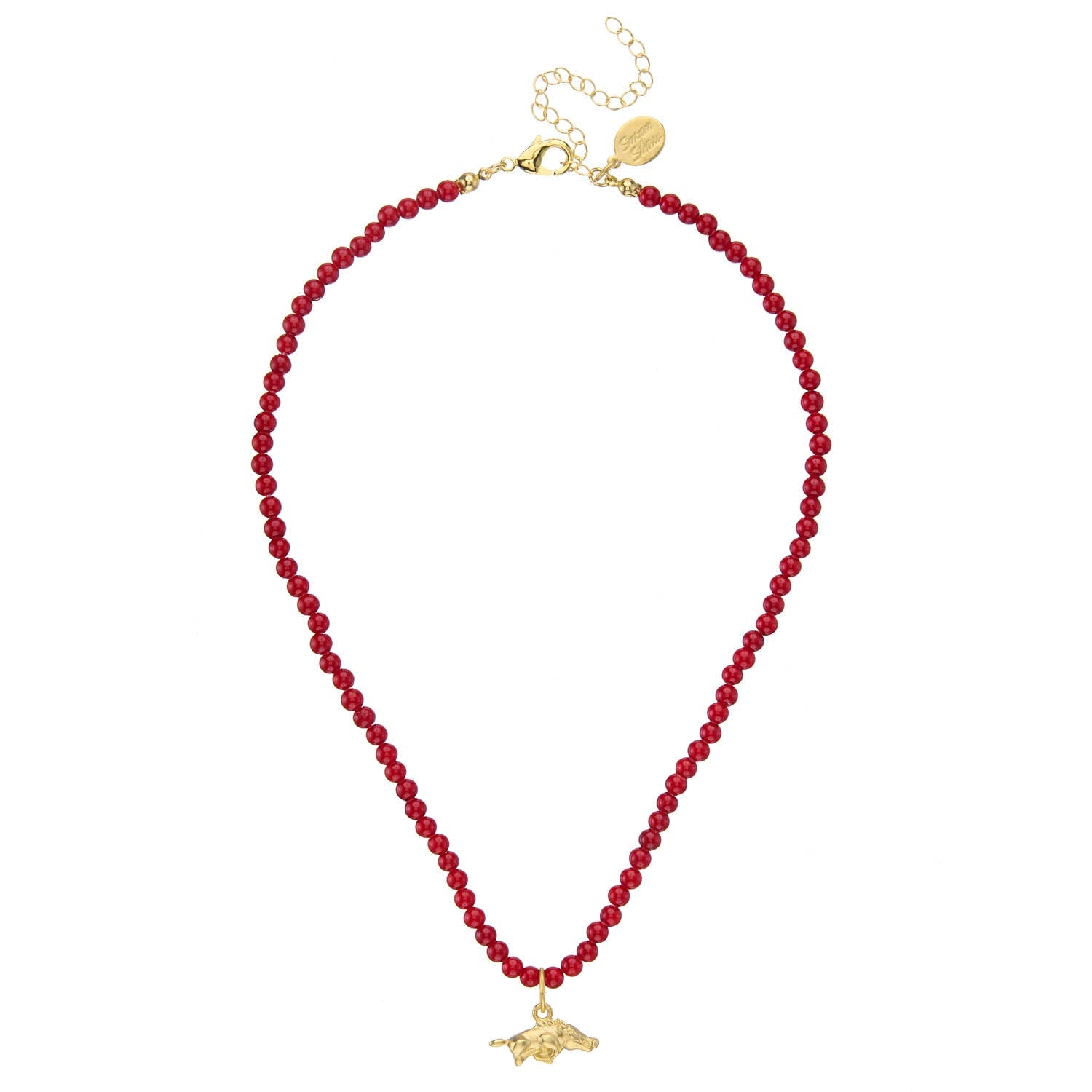 Mini Arkansas Razorback Alys Necklace