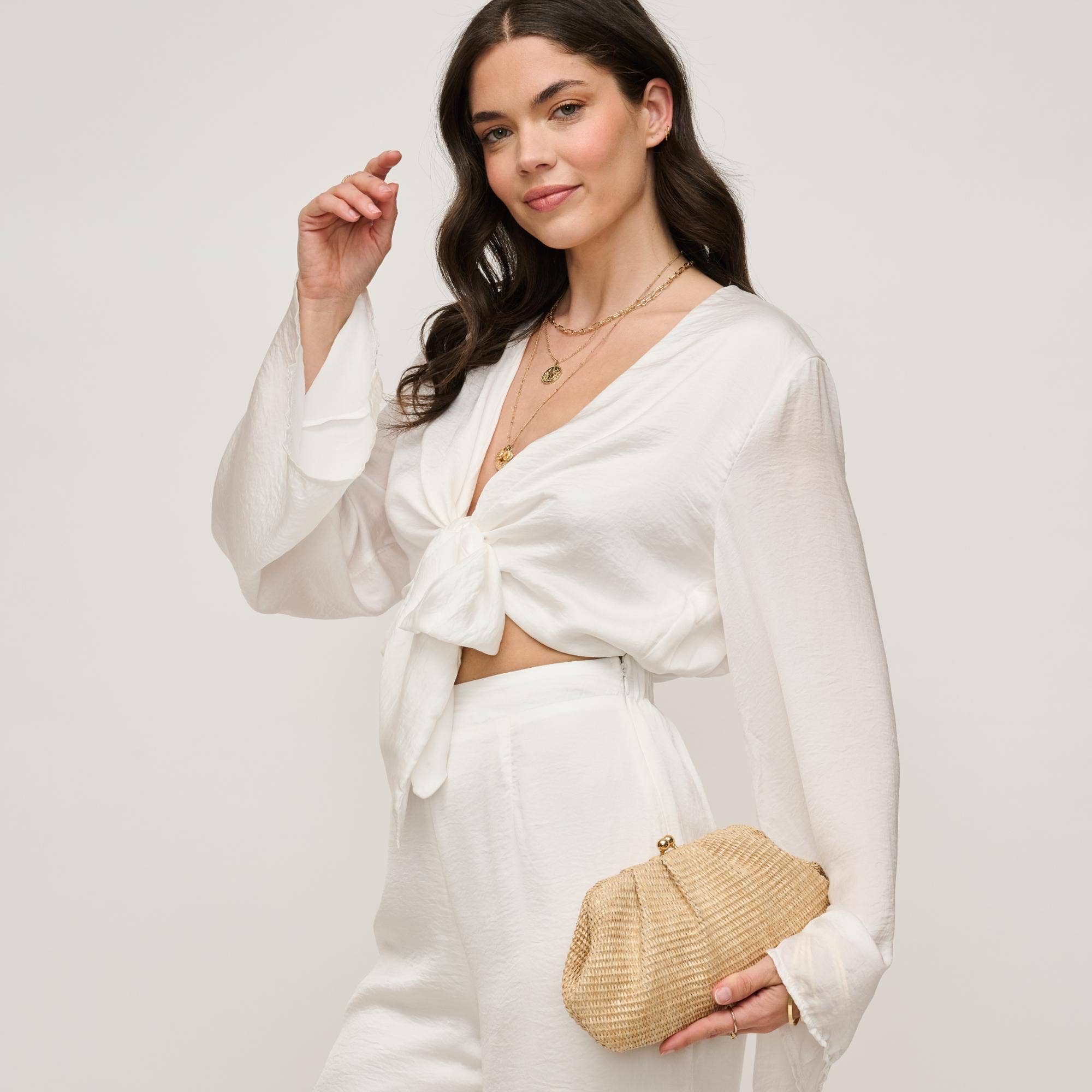 Triana Straw Clutch