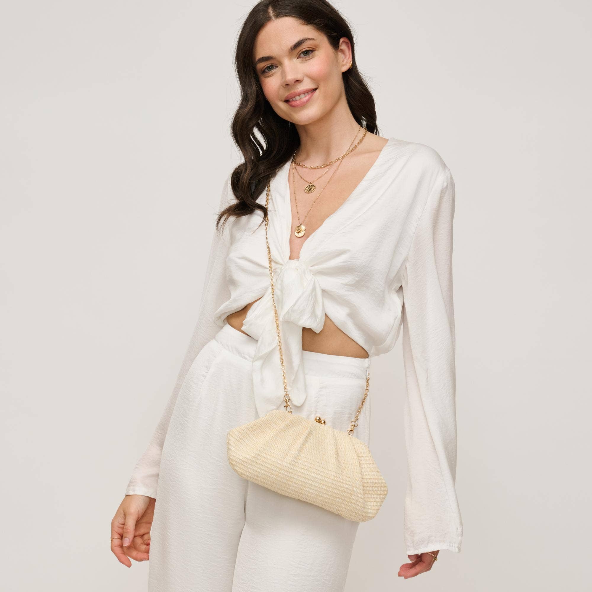 Triana Straw Clutch