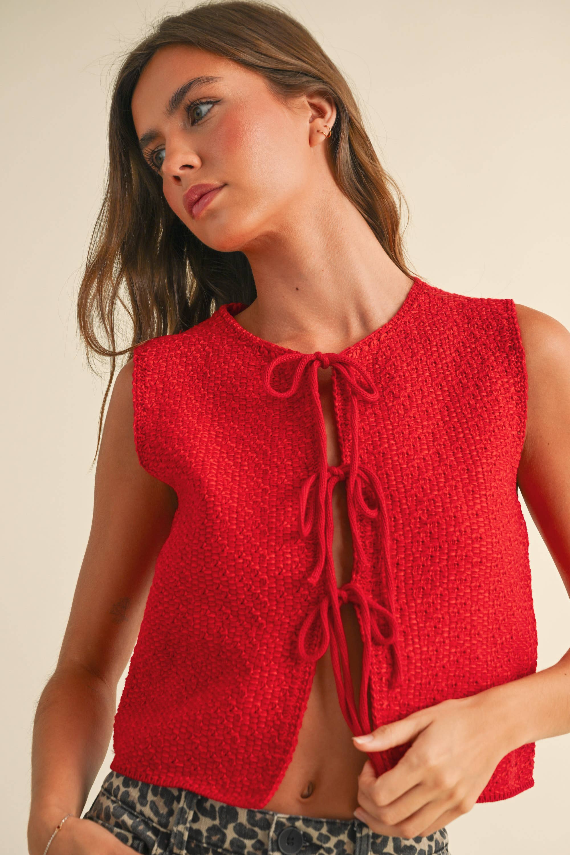 Ryder Knit Top | RED