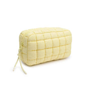 Quilted Puffer Nylon Cosmetic Pouch