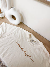 Embroidered Be The Light Tee | CREAM