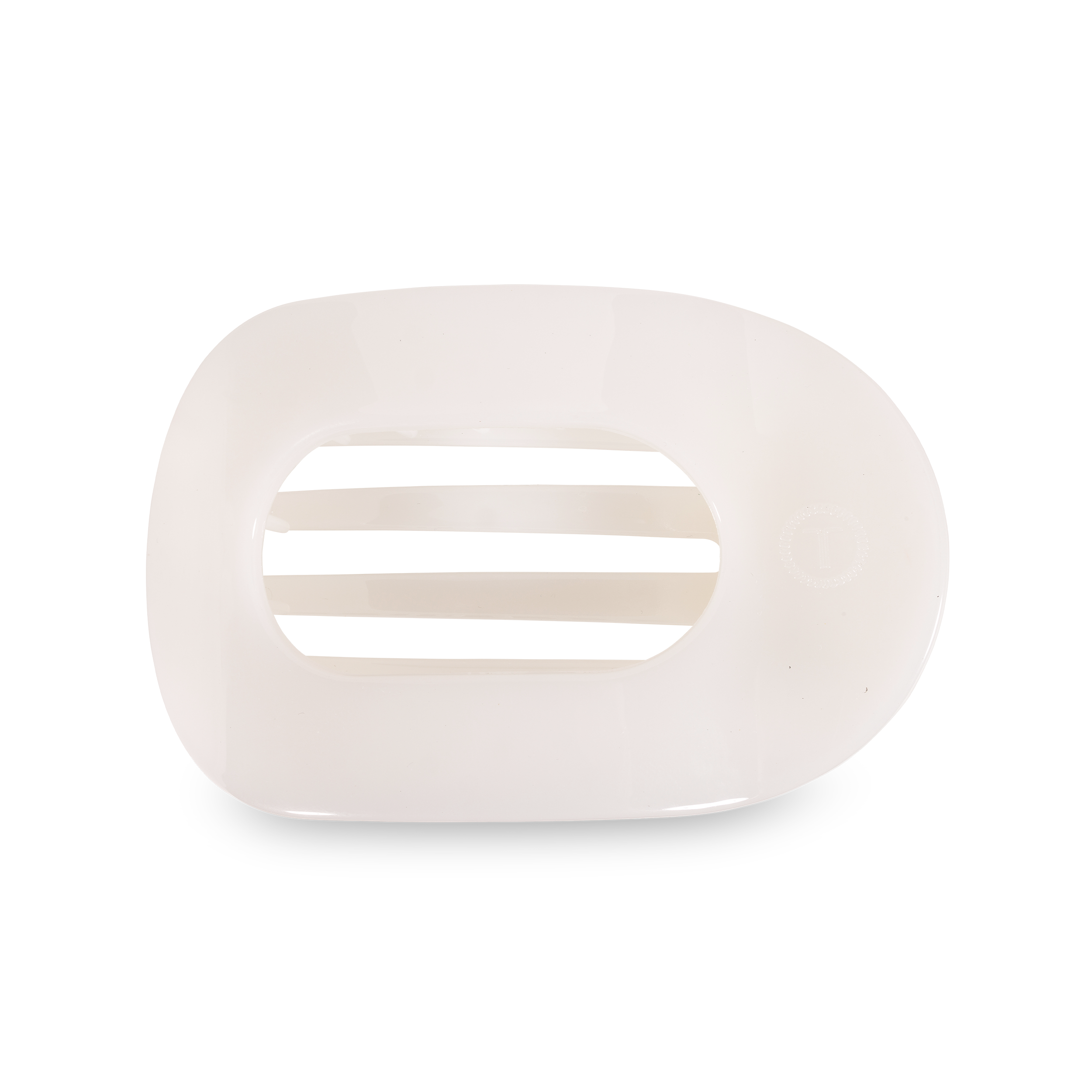 Coconut White Large Flat Round Clip