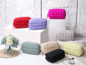 Quilted Puffer Nylon Cosmetic Pouch