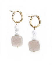 Candace Beaded Charm Hoop Earrings