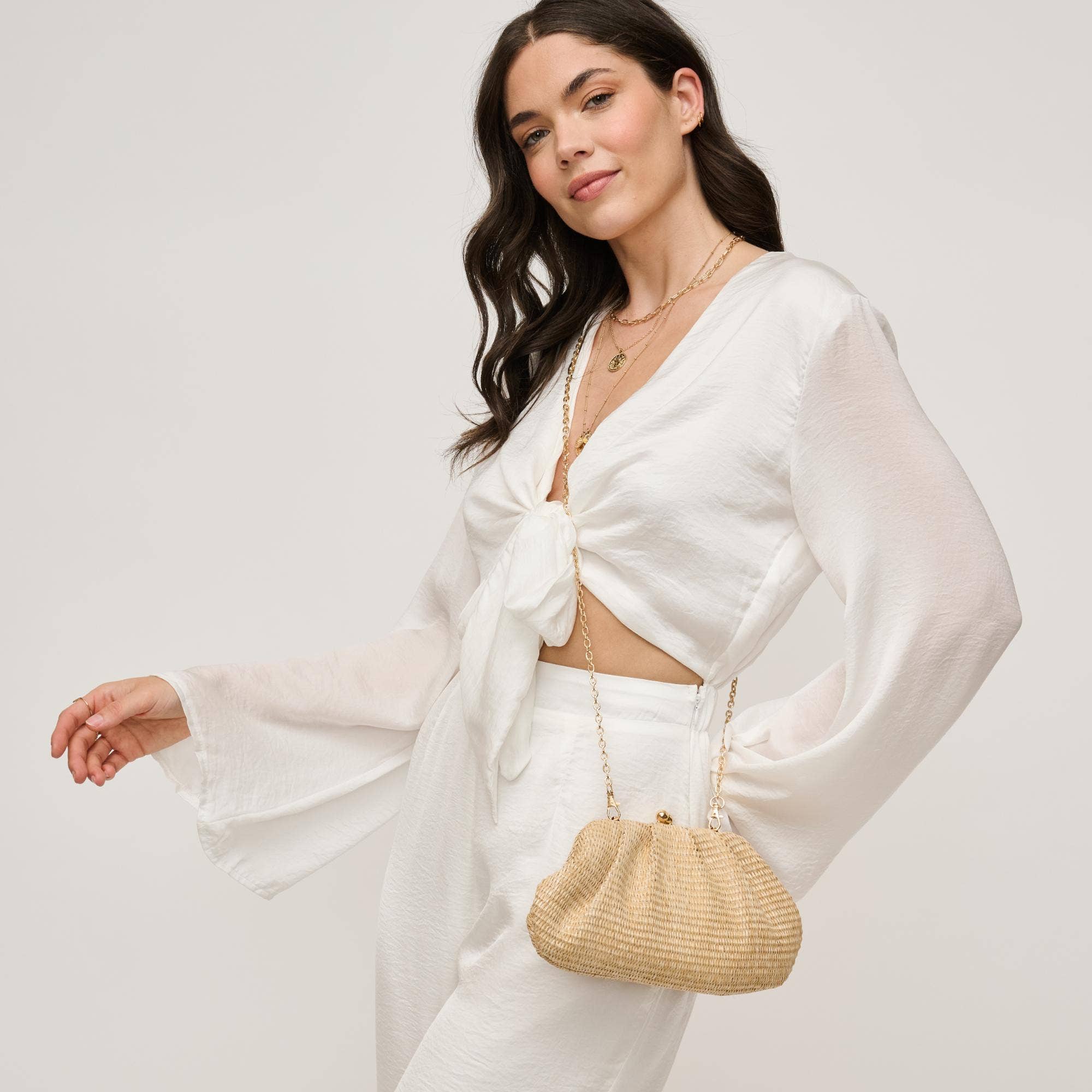 Triana Straw Clutch