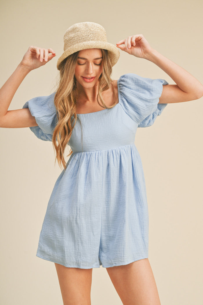 Easy Breezy Romper | Sky Blue