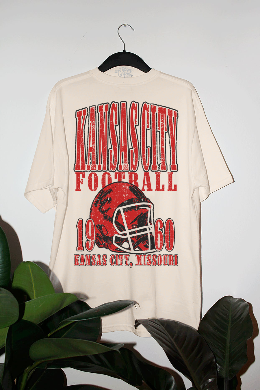 90's Vintage Kansas City Football Oversized TShirt