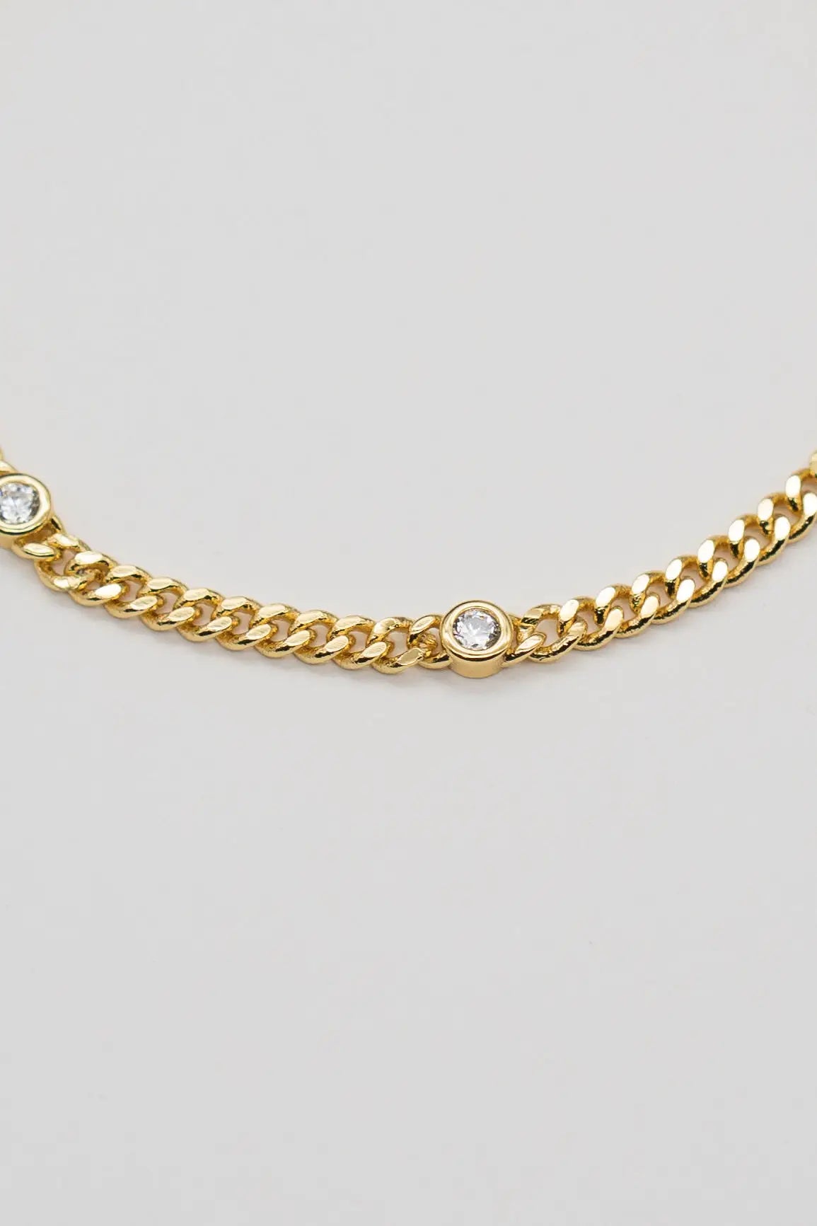 18k Gold Filled CZ I love choker