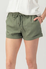 Linen Shorts | OLIVE