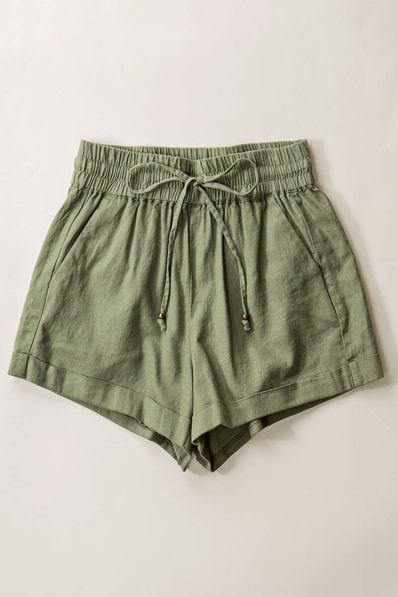 Linen Shorts | OLIVE