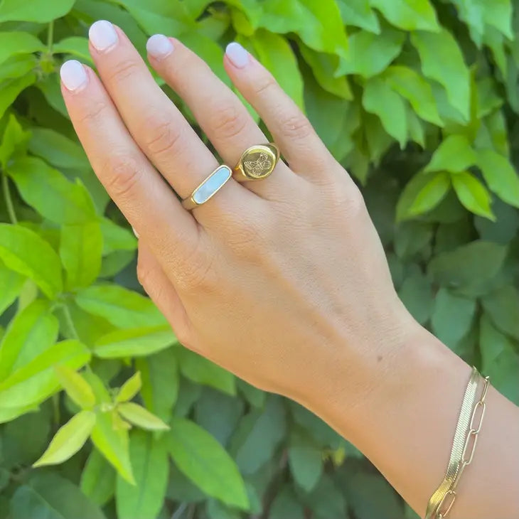 Ariel Seashell Ring Stainless Steel