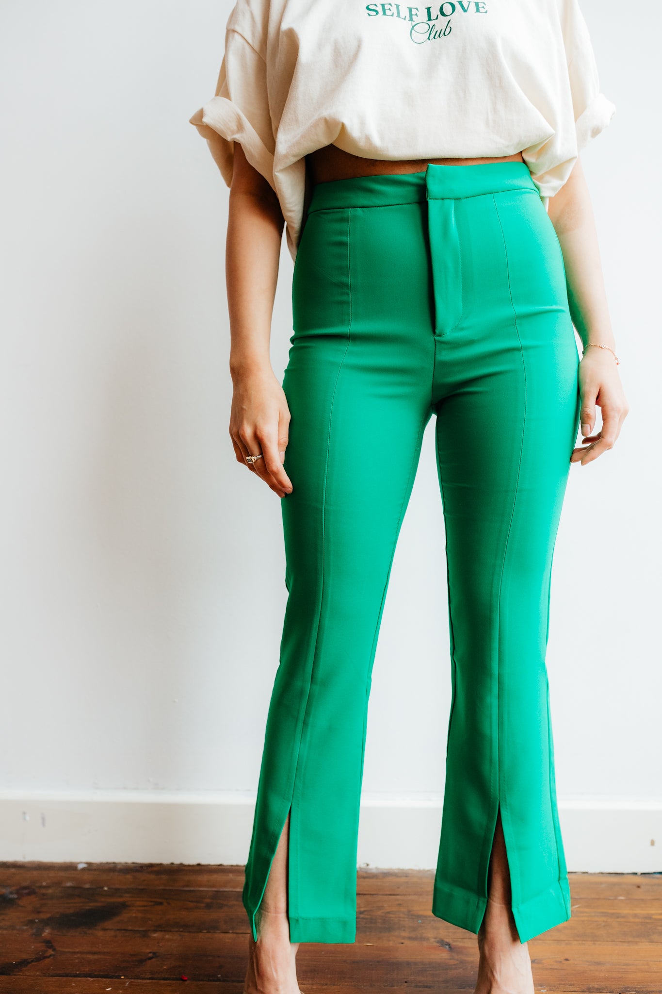 Work to Play Split Trouser | KELLY GREEN