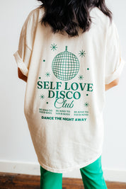 SELF LOVE DISCO CLUB | OVERSIZED GRAPHIC TEE | IVORY