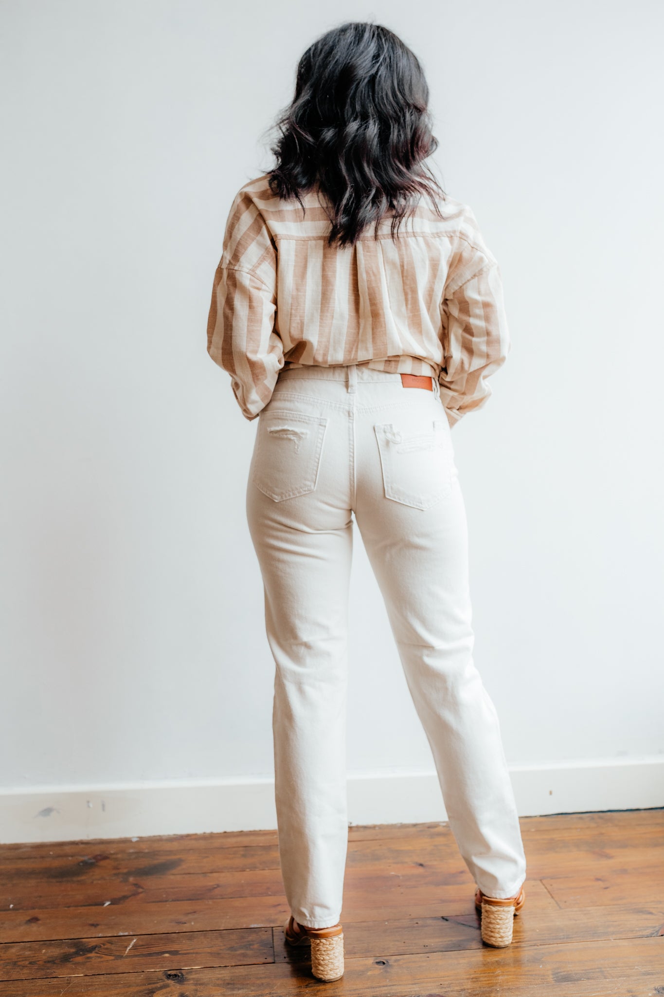 HIDDEN Distressed Boyfriend Jean | OFF WHITE