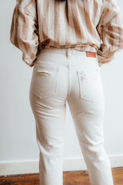 HIDDEN Distressed Boyfriend Jean | OFF WHITE