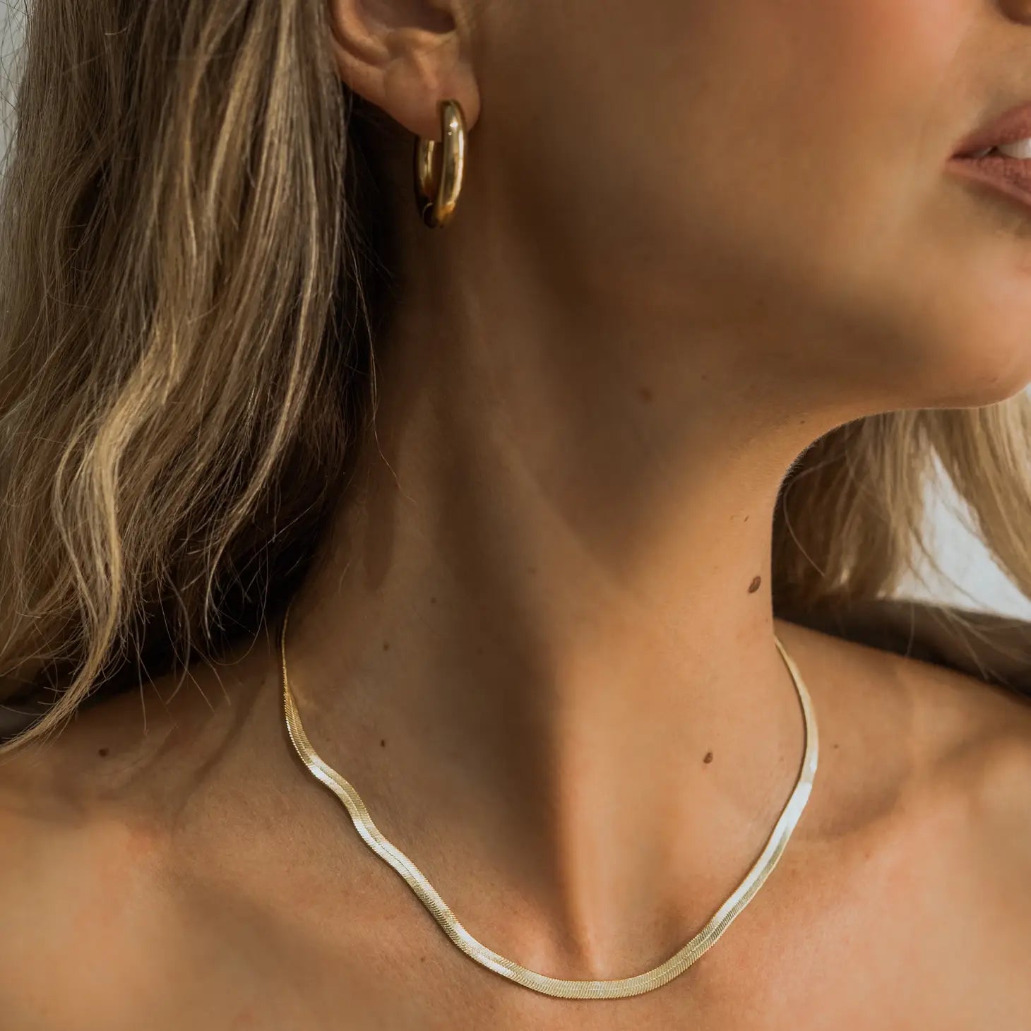 18k Gold Filled Snake Necklace