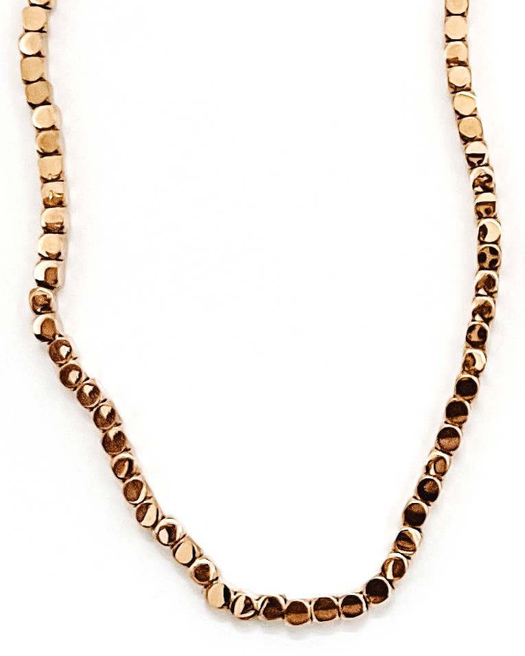 Lenora Beaded Waterproof Necklace || Gold