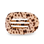 Blonde Tortoise Large Flat Round Clip