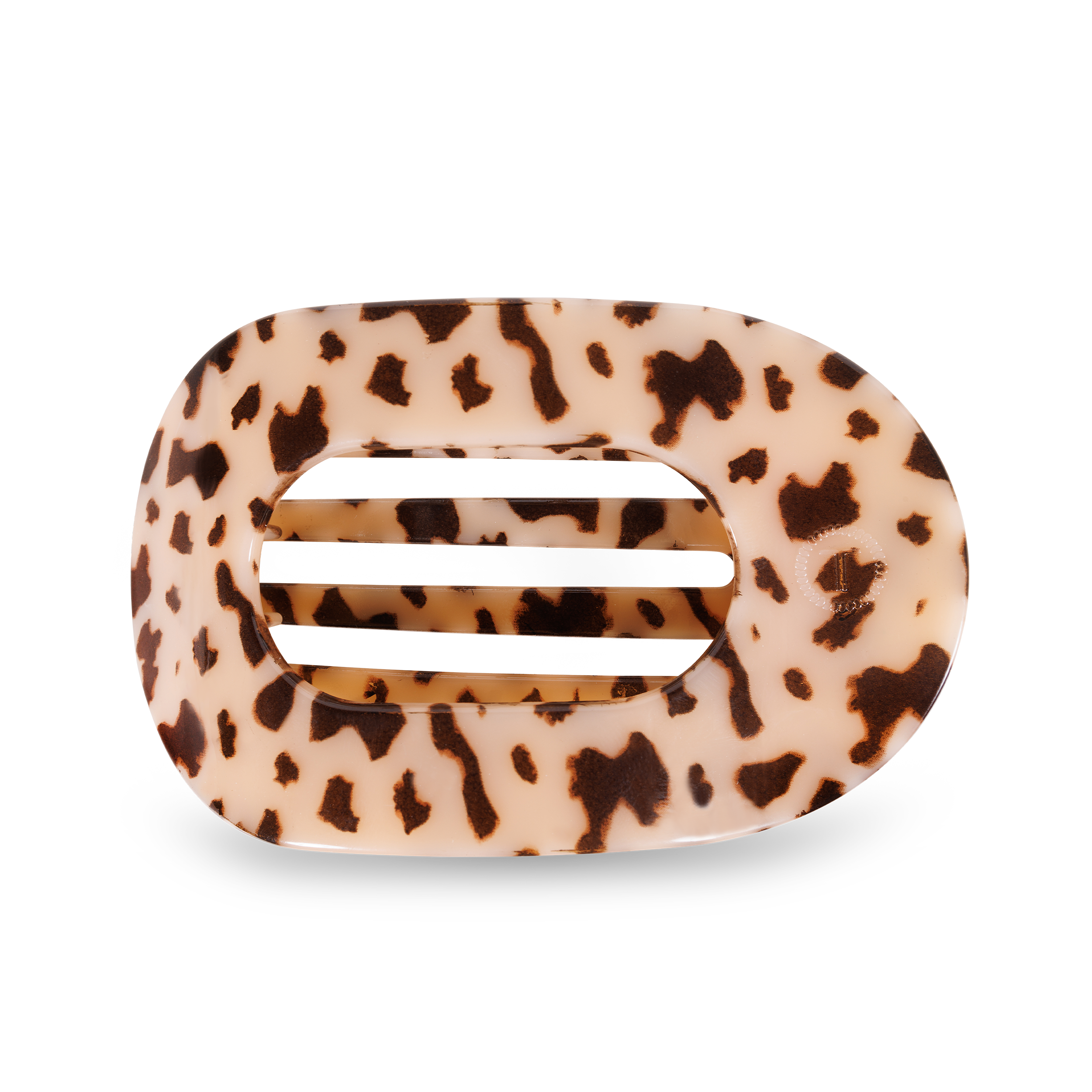 Blonde Tortoise Large Flat Round Clip