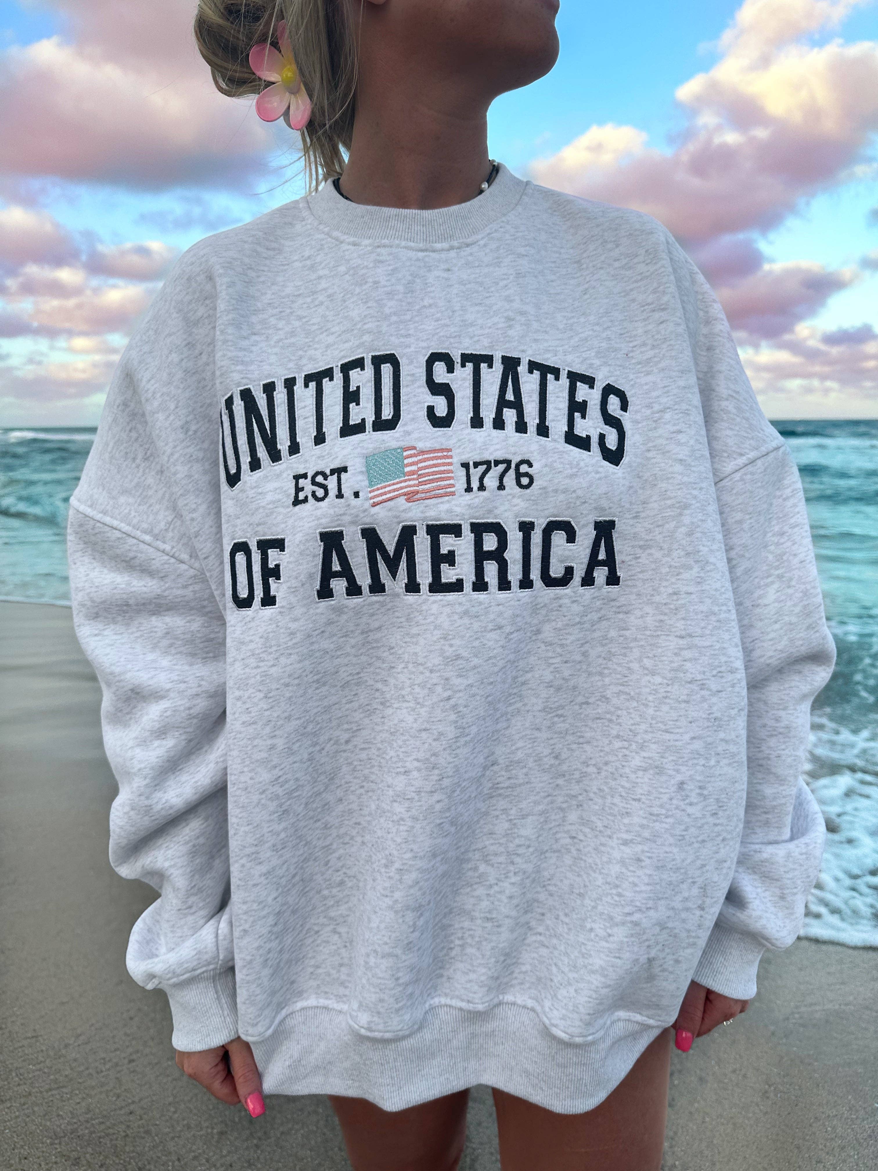 USA Embroidered Sweatshirt